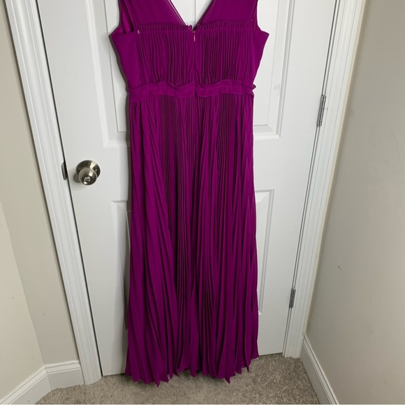 Rebecca Taylor purple silk pleated maxi gown size 6 formal prom wedding‎ guest - Picture 9 of 10